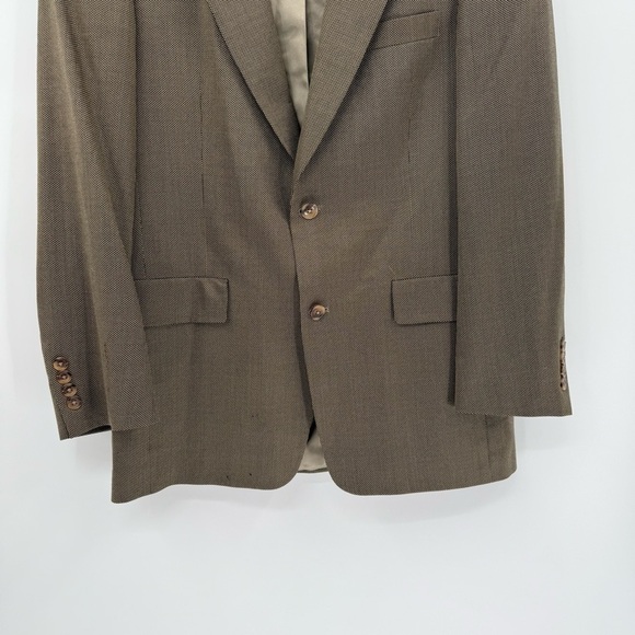 Hart Schaffner Marx Mens Size 38R Wool Blazer Sport Coat Suit Jacket Green/gold - Picture 3 of 10